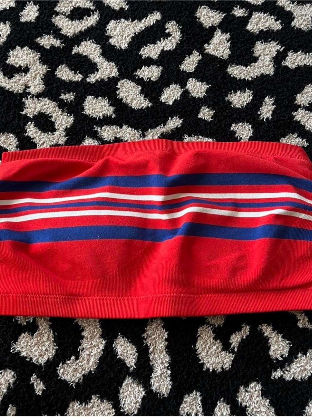aerie Red Strapless Bandeau Top